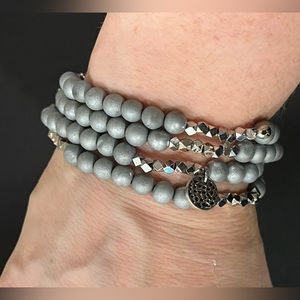 NWOT - B.B. Lila Gray Wrap Bracelet or Necklace